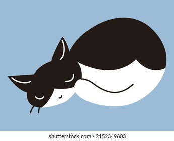 Illustration of a sleeping cat