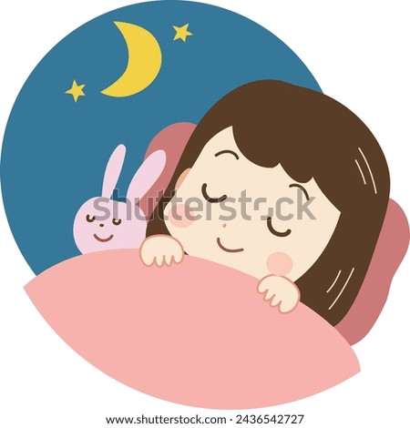 Illustration of a sleeping child