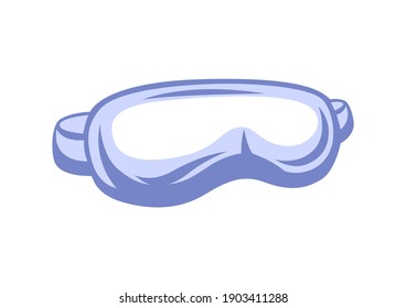 Illustration of sleeping mask for eyes. Icon, emblem or label for sleep products.