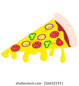 Illustration of a slice of pizza