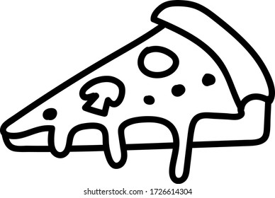 Illustration of the slice pizzaa
