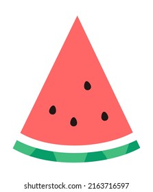 Illustration of a slice watermelon.