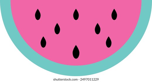 Illustration of a slice of watermelon