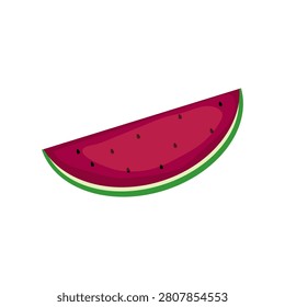 illustration of sliced ​​watermelon with fresh red watermelon flesh