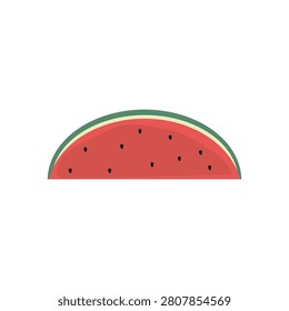 illustration of sliced ​​watermelon with fresh red watermelon flesh