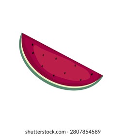 illustration of sliced ​​watermelon with fresh red watermelon flesh