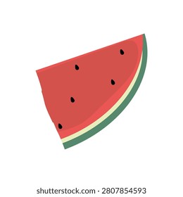 illustration of sliced ​​watermelon with fresh red watermelon flesh
