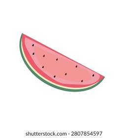 illustration of sliced ​​watermelon with fresh red watermelon flesh