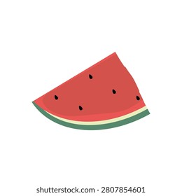 illustration of sliced ​​watermelon with fresh red watermelon flesh