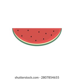 illustration of sliced ​​watermelon with fresh red watermelon flesh