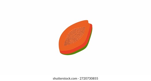 Ilustración de rebanadas de ​​papaya