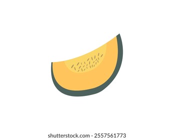 Illustration of Sliced Pumpkin Veor: Fresh Organic Healthy Vegetable Packed with Seeds, Vitamins, and Nutrients – Perfect for Health-Conscious Individuals and Nutrient-Rich Diet Enthusiasts