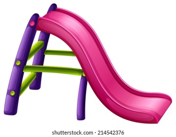 Illustration of a slide at the park on a white background