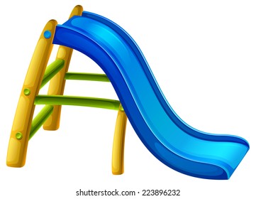 Illustration of a slide at the playground on a white background  