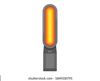 Illustration of slim fan heater.