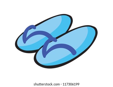 illustration of a slipper on white background