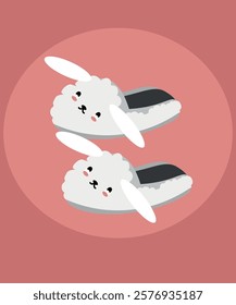 Illustration with Slipper Shoes at Bunny Style