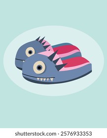 Illustration with Slipper Shoes at Monster Style