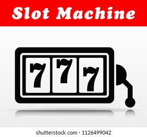Illustration of slot machine vector icon design