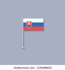 Illustration of Slovakia flag Template