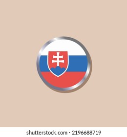 Illustration of Slovakia flag Template