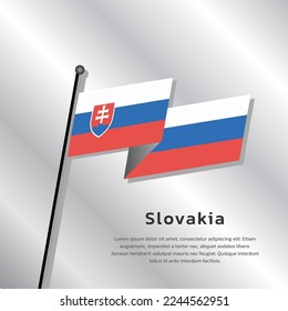 Illustration of Slovakia flag Template