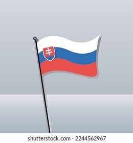 Ilustración de la plantilla de bandera de Eslovaquia