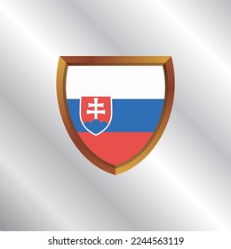 Illustration of Slovakia flag Template