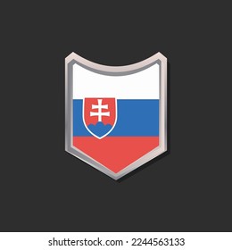 Ilustración de la plantilla de bandera de Eslovaquia