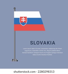 Ilustración de la plantilla de bandera de Eslovaquia