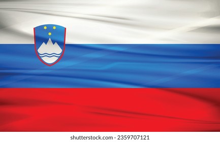 Ilustración de la bandera de Eslovenia y del vector editable Bandera de Eslovenia
