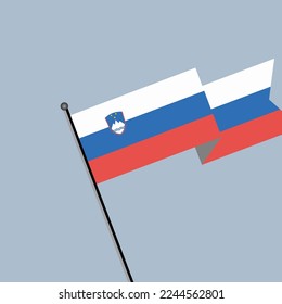 Illustration of Slovenia flag Template
