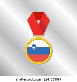 Illustration of Slovenia flag Template