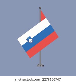 Illustration of Slovenia flag Template