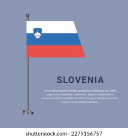 Illustration of Slovenia flag Template