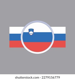 Illustration of Slovenia flag Template