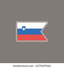 Illustration of Slovenia flag Template