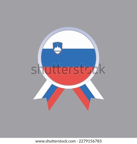 Illustration of Slovenia flag Template