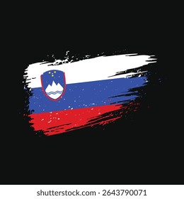  illustration of slovenia flag in texture background