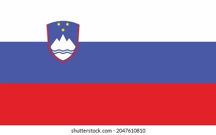 Illustration of Slovenia National Flag