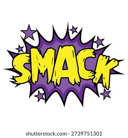 The Illustration of Smack Purple Yellow Comic Pop Art