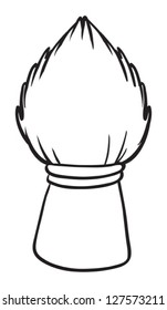 Illustration of a small all-purpose brush on a white background