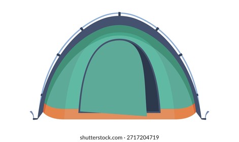 Ilustração de uma pequena tenda de lona projetada para atividades de acampamento ou ao ar livre, para vários fins e propósitos.