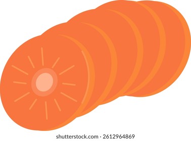 Illustration of Small Carrot Slices in Circle Shape