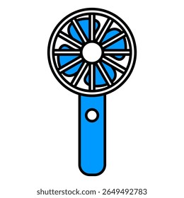 Illustration of a small handheld fan