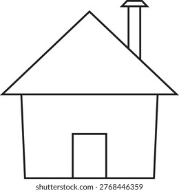 illustration of a small house in a cold weather area