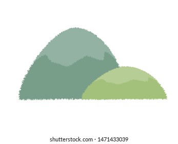 It is an illustration of a small mountain.