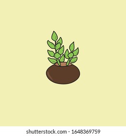 ilustración de un pequeño cactus de muelle
