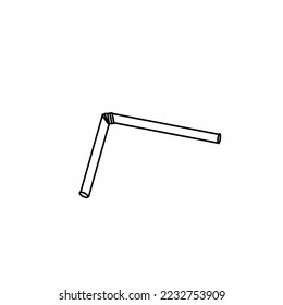 illustration of a small straw upside down