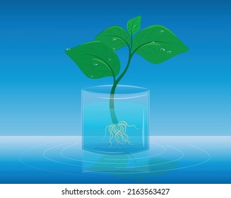 Illustration of a small tree sprout. Planet Day, the day when everyone plant trees and ennoble our mother earth. Ecology. Fresh air. Oxygen is important to our life. Let's save our nature together.